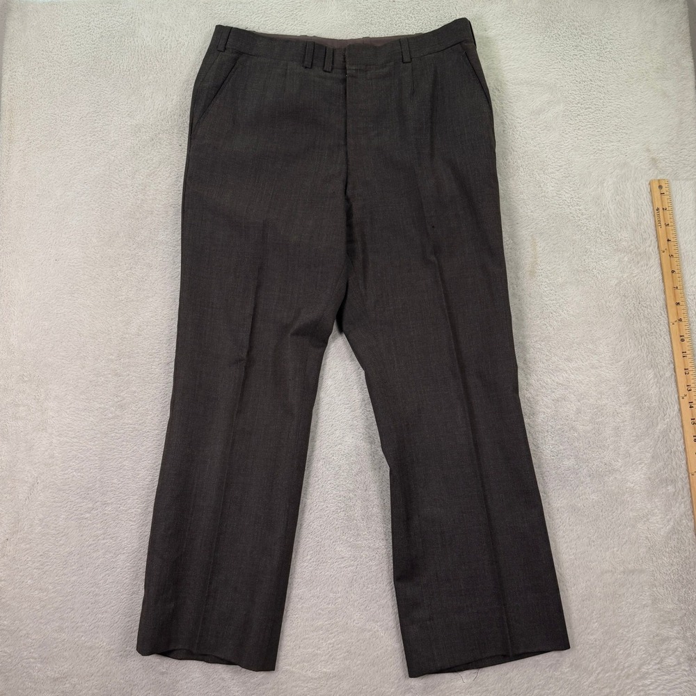 Vintage 80s Oxxford Clothes Bespoke Mens 42XS Brown Wool 2-Button Suit 34x27 - Picture 15 of 16